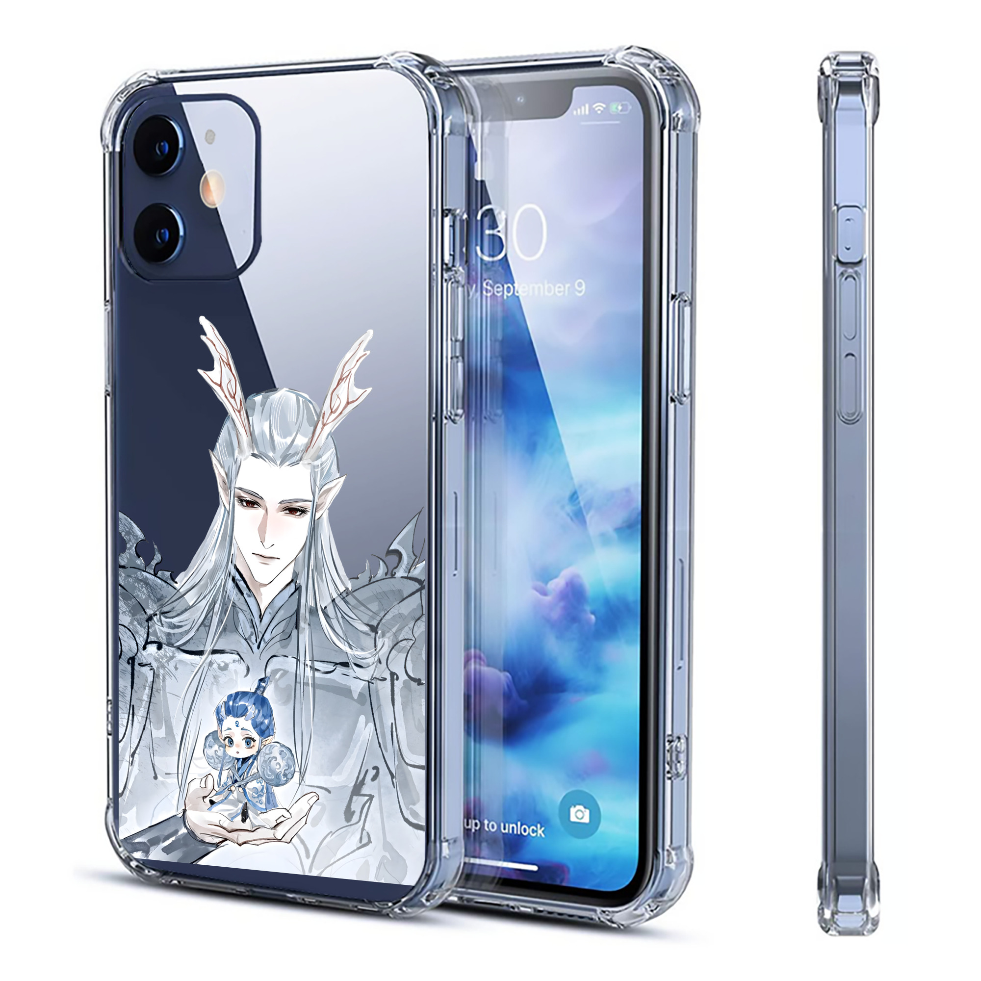 （画像用） Ne Zha 2 ナタ 魔童の大暴れ 【iPhone 12シリーズ対応】透明スマホケース（クリアソフトケース）